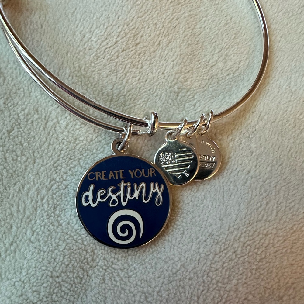NWT - Alex and Ani Create Your Destiny Shiny Silver